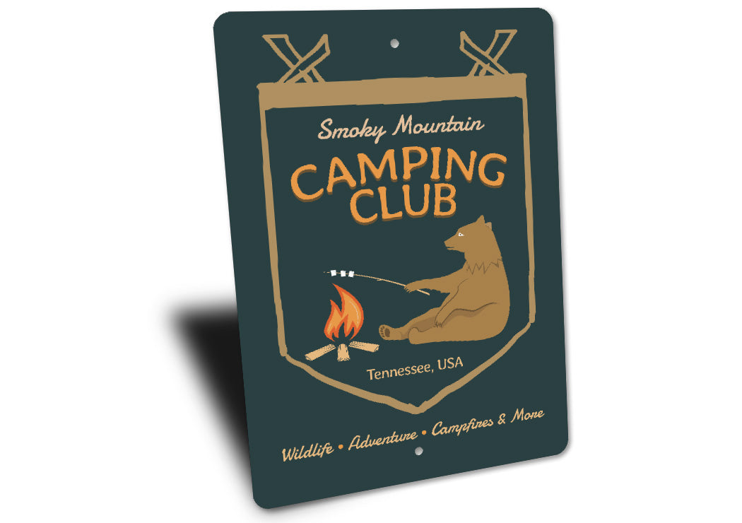 Smoky Mountain Camping Club Sign