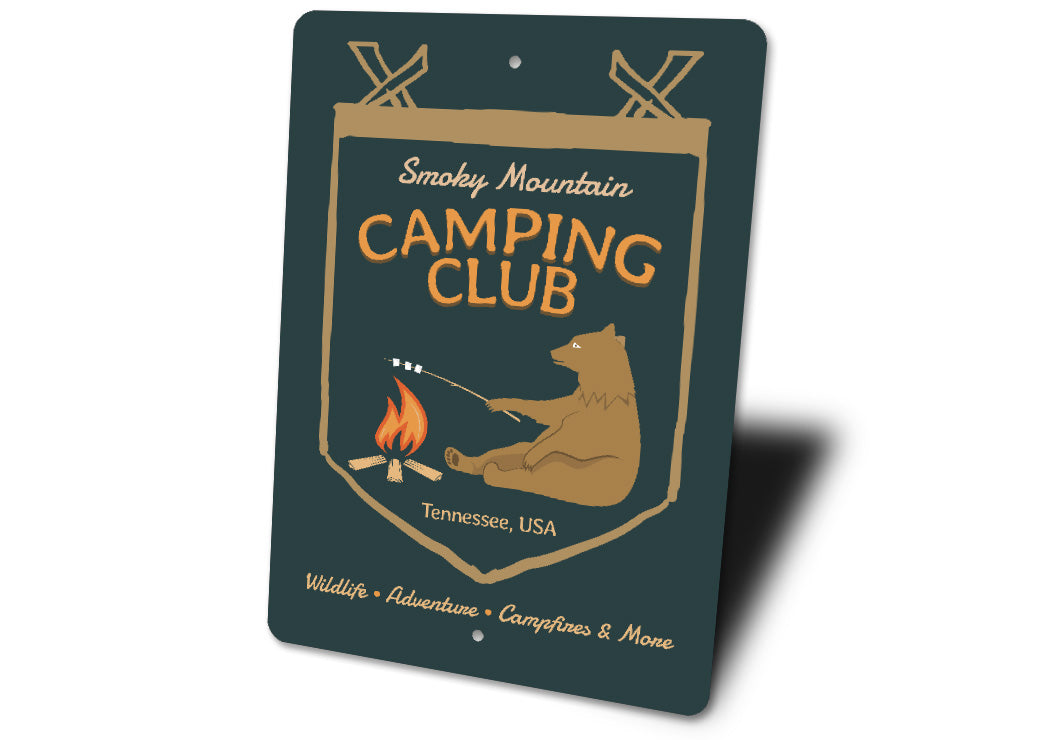 Smoky Mountain Camping Club Sign