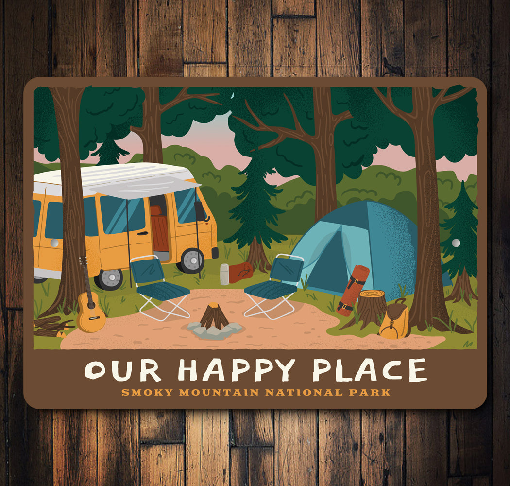 Our Happy Place Smoky Mountain National Park Sign