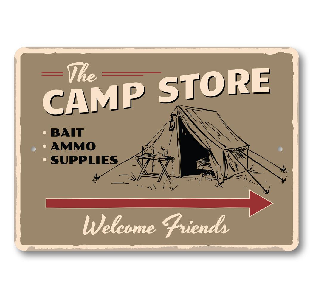 The Camp Store Bait Ammo Supplies Sign