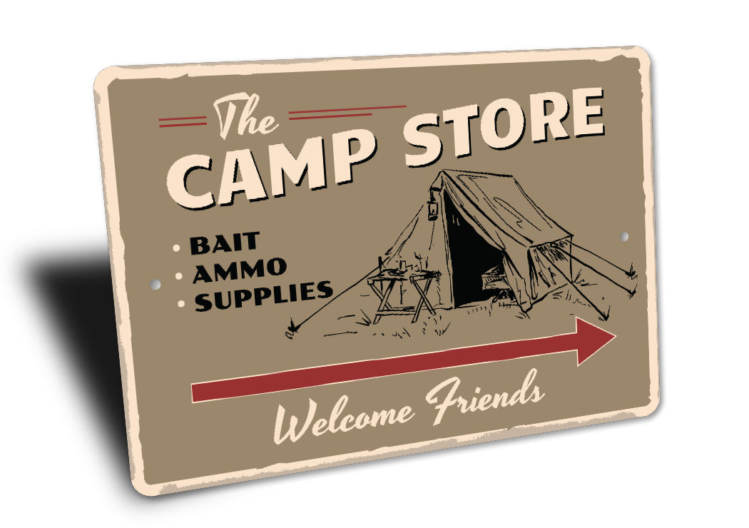 The Camp Store Bait Ammo Supplies Sign