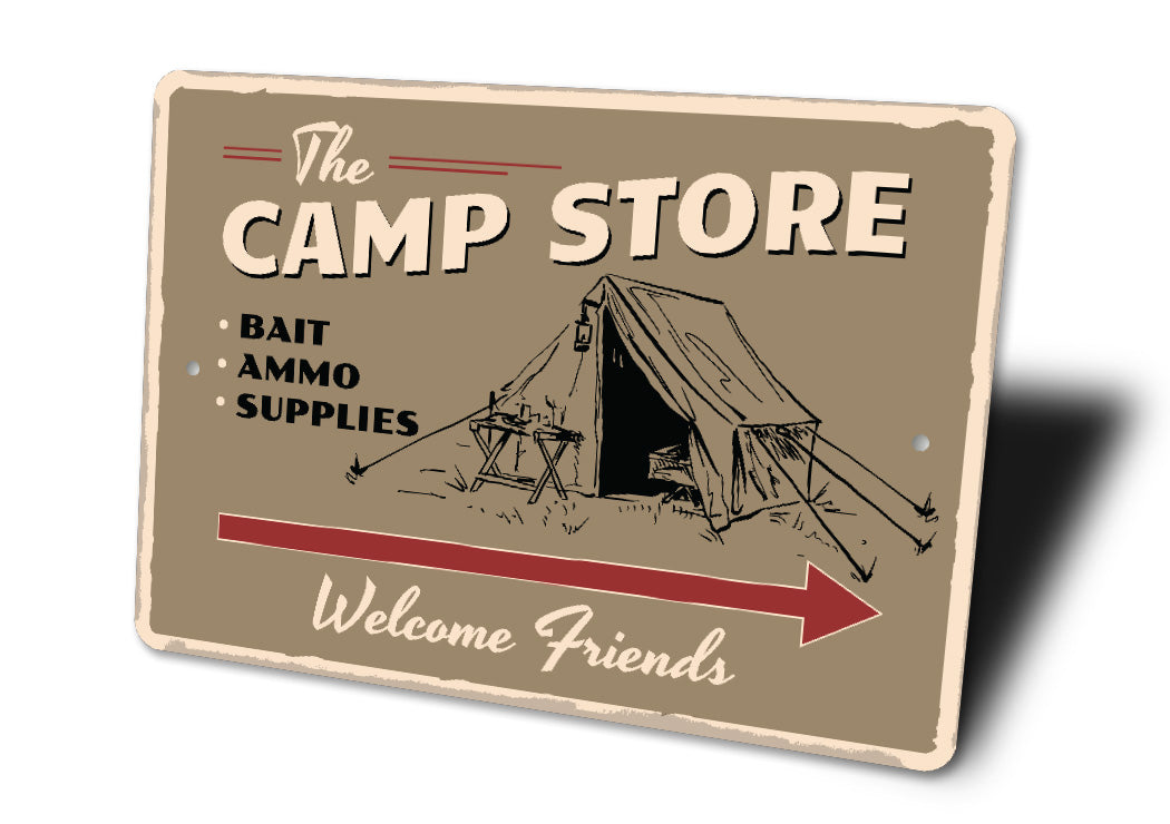 The Camp Store Bait Ammo Supplies Sign