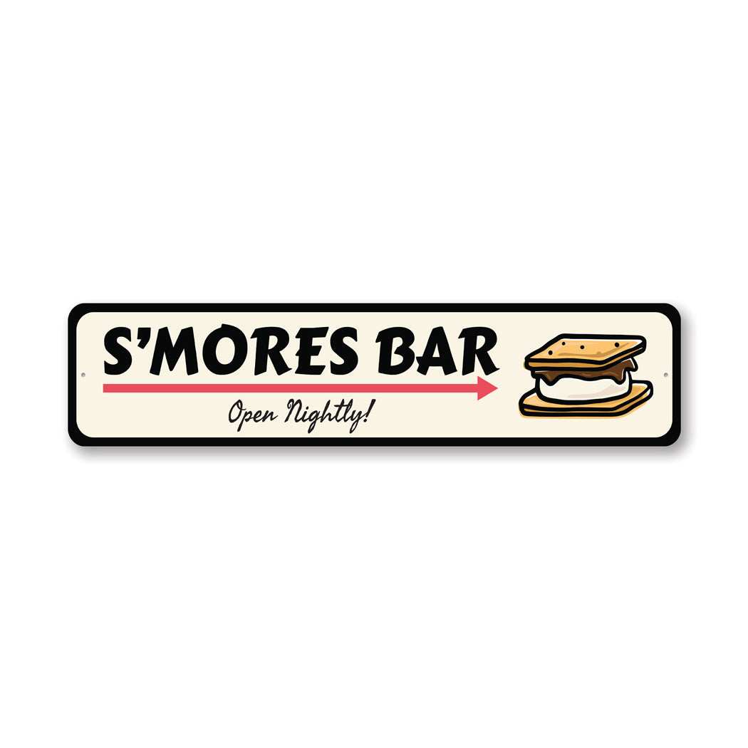 S'mores Bar Open Nighttly Sign