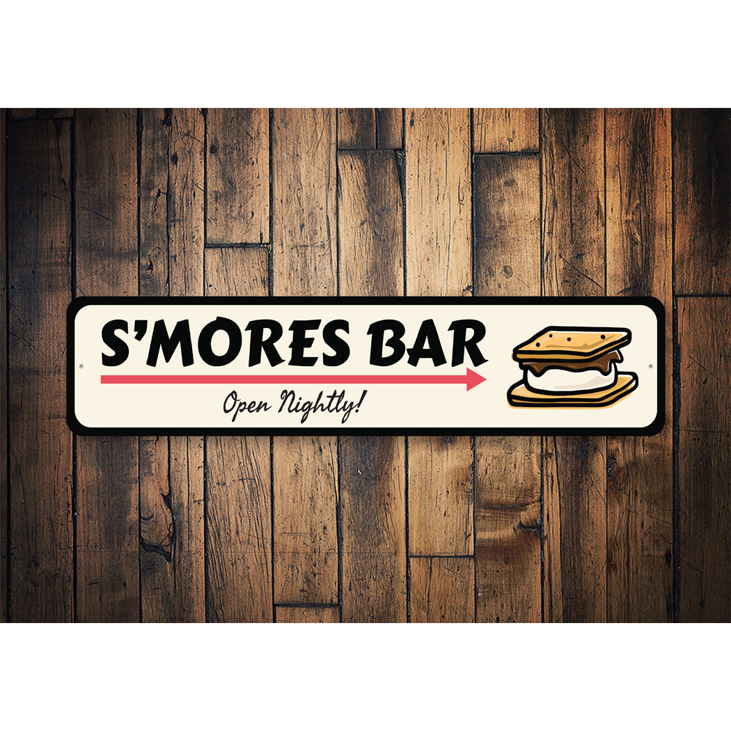 S'mores Bar Open Nighttly Sign