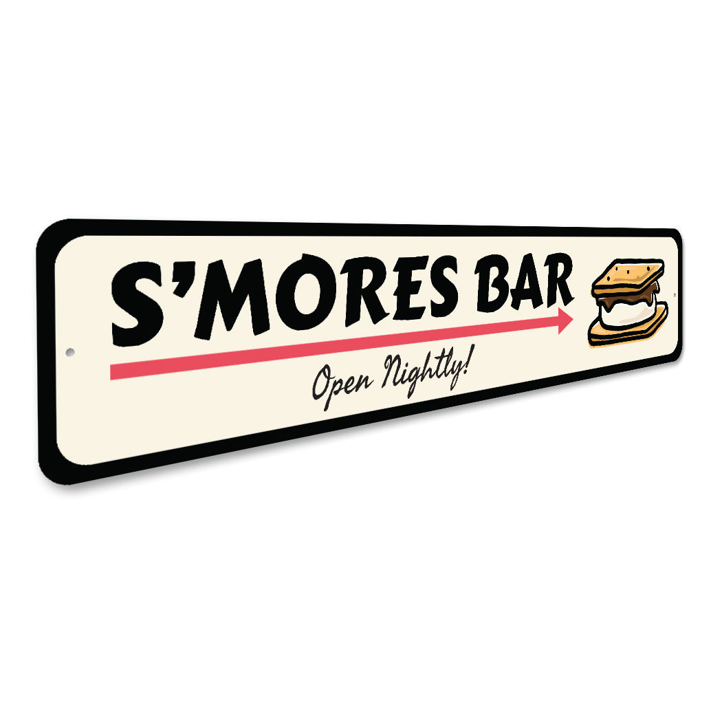 S'mores Bar Open Nighttly Sign