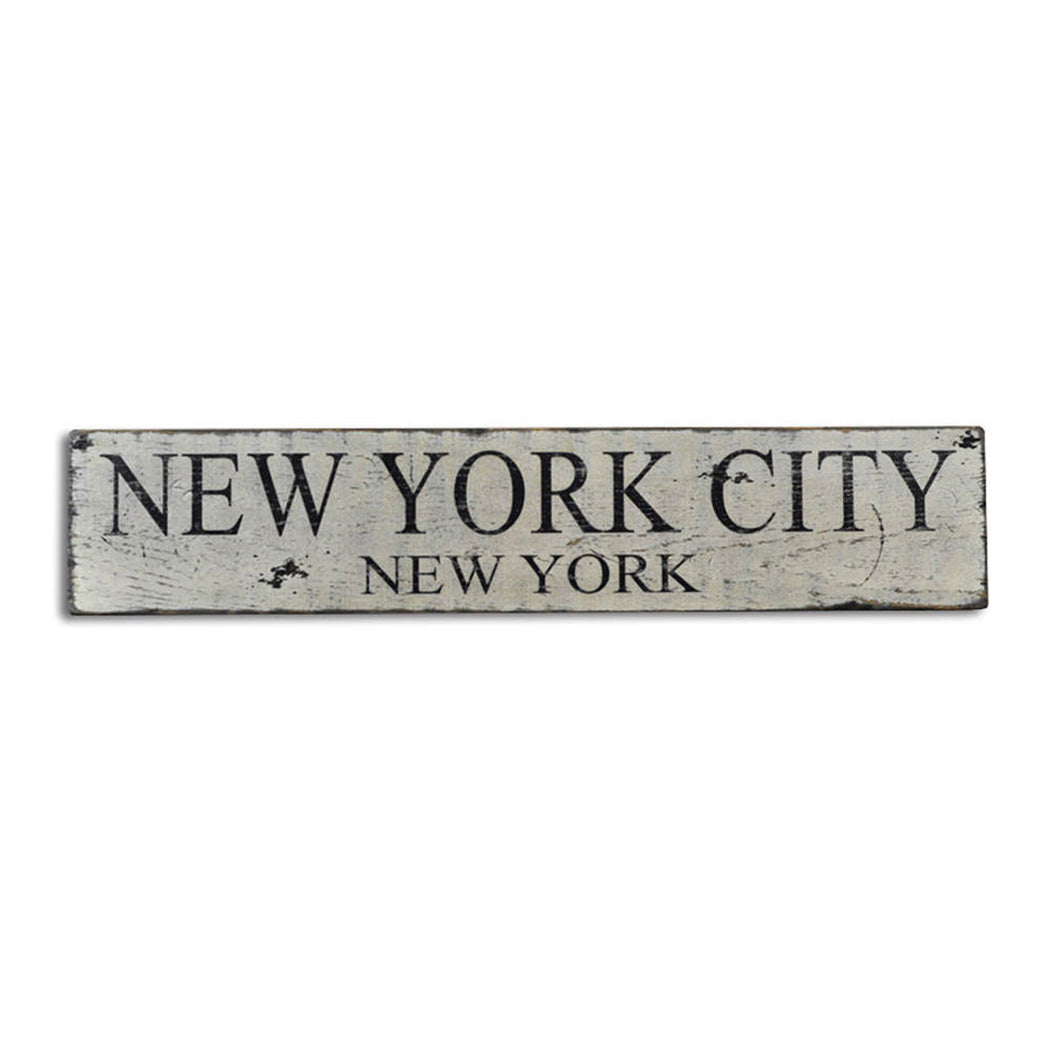 New York City New York Rustic Wood Sign