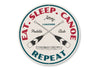 Eat Sleep Canoe Repeat Paddle Club Sign