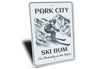 Park City Ski Bum Probably On The Slopes Sign