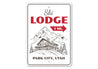 Ski Lodge 1 Mile Park City Utah Sign