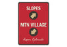 Slopes Mountain Village Aspen Colorado Ski Sign