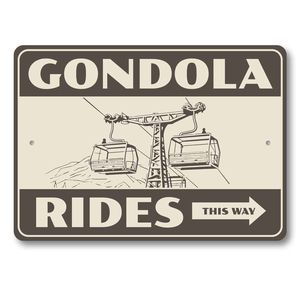 Gondola Rides This Way Ski Lift Ski Sign