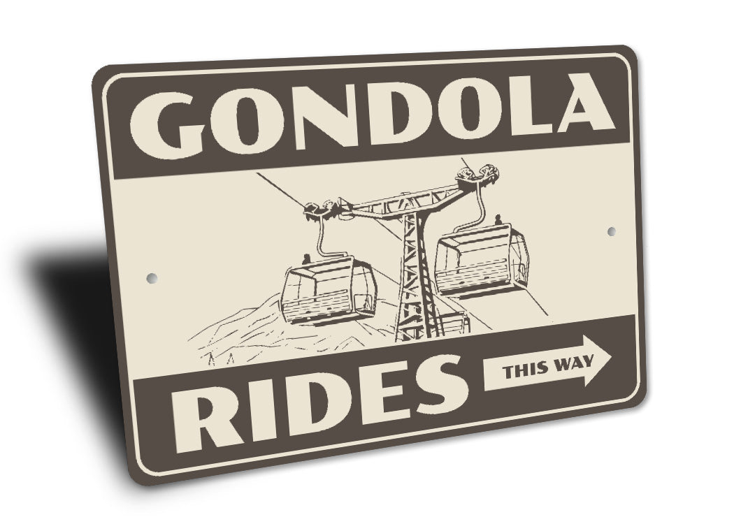 Gondola Rides This Way Ski Lift Ski Sign