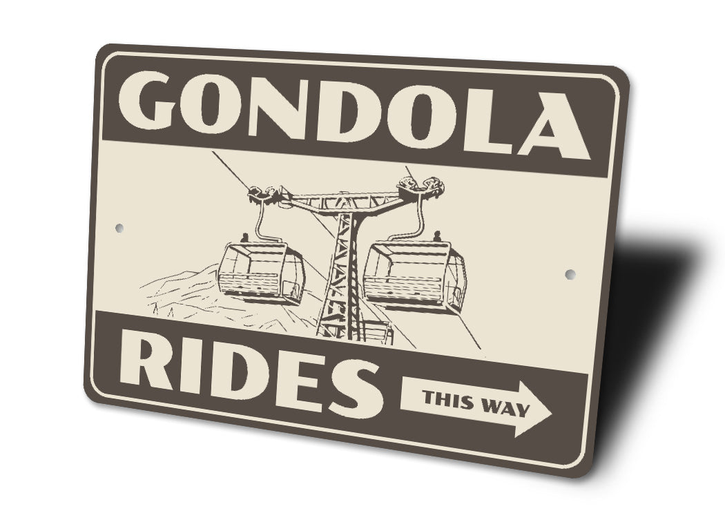 Gondola Rides This Way Ski Lift Ski Sign