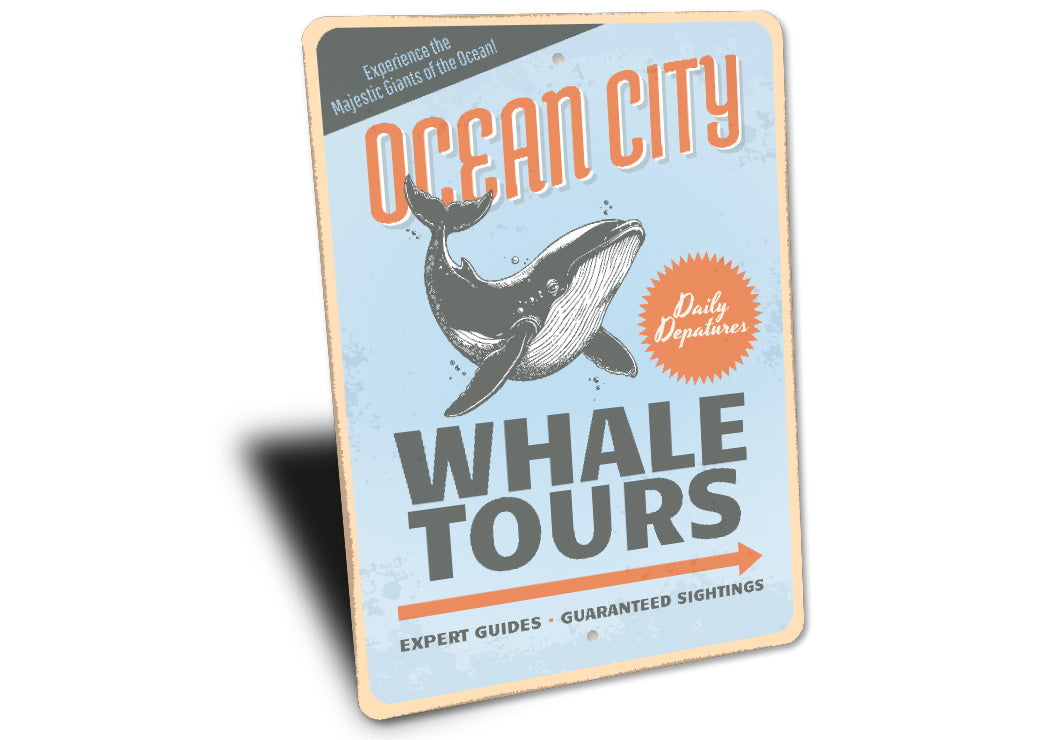 Ocean City Whale Tours Expert Guides Sign