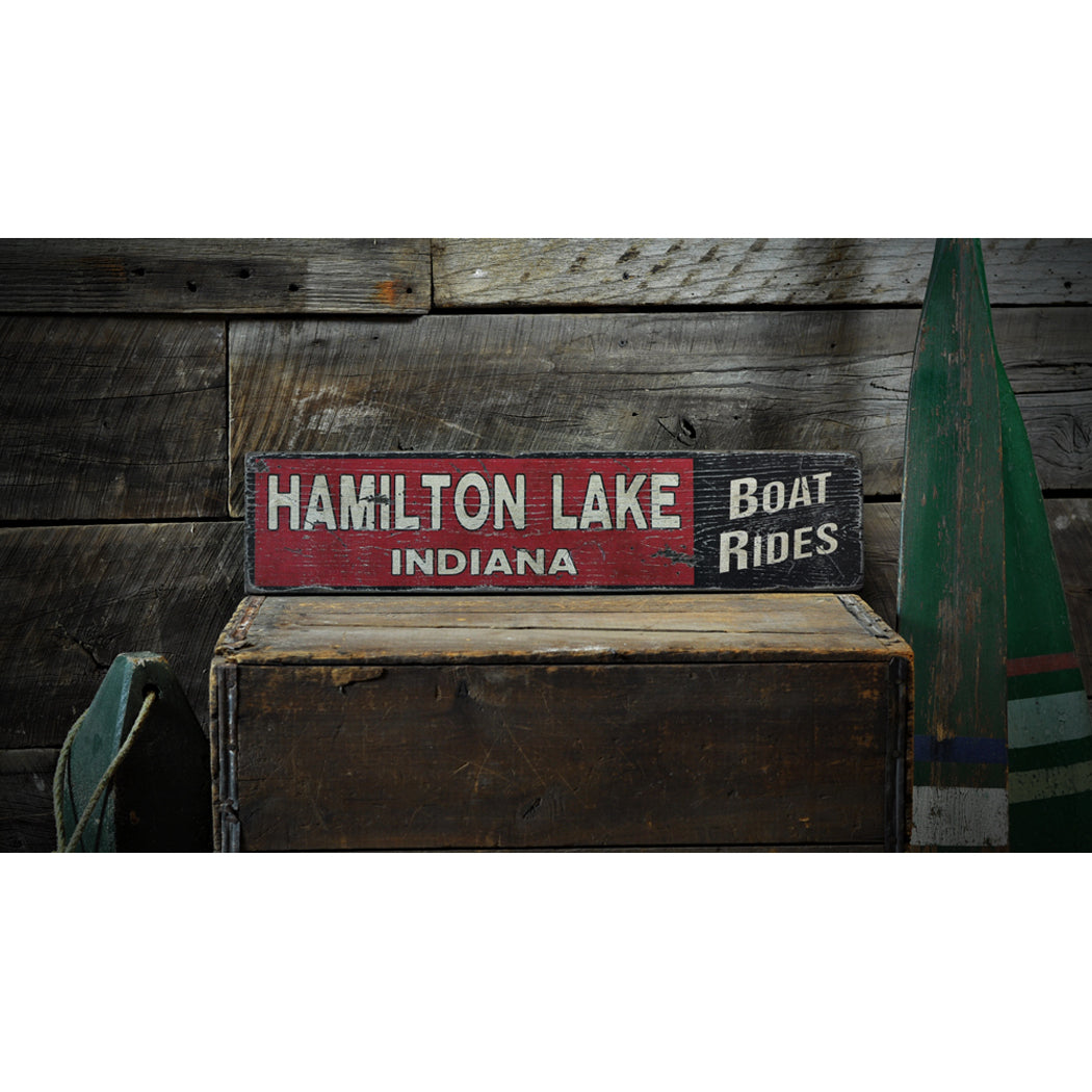 Boat Ride Rustic Wood Sign