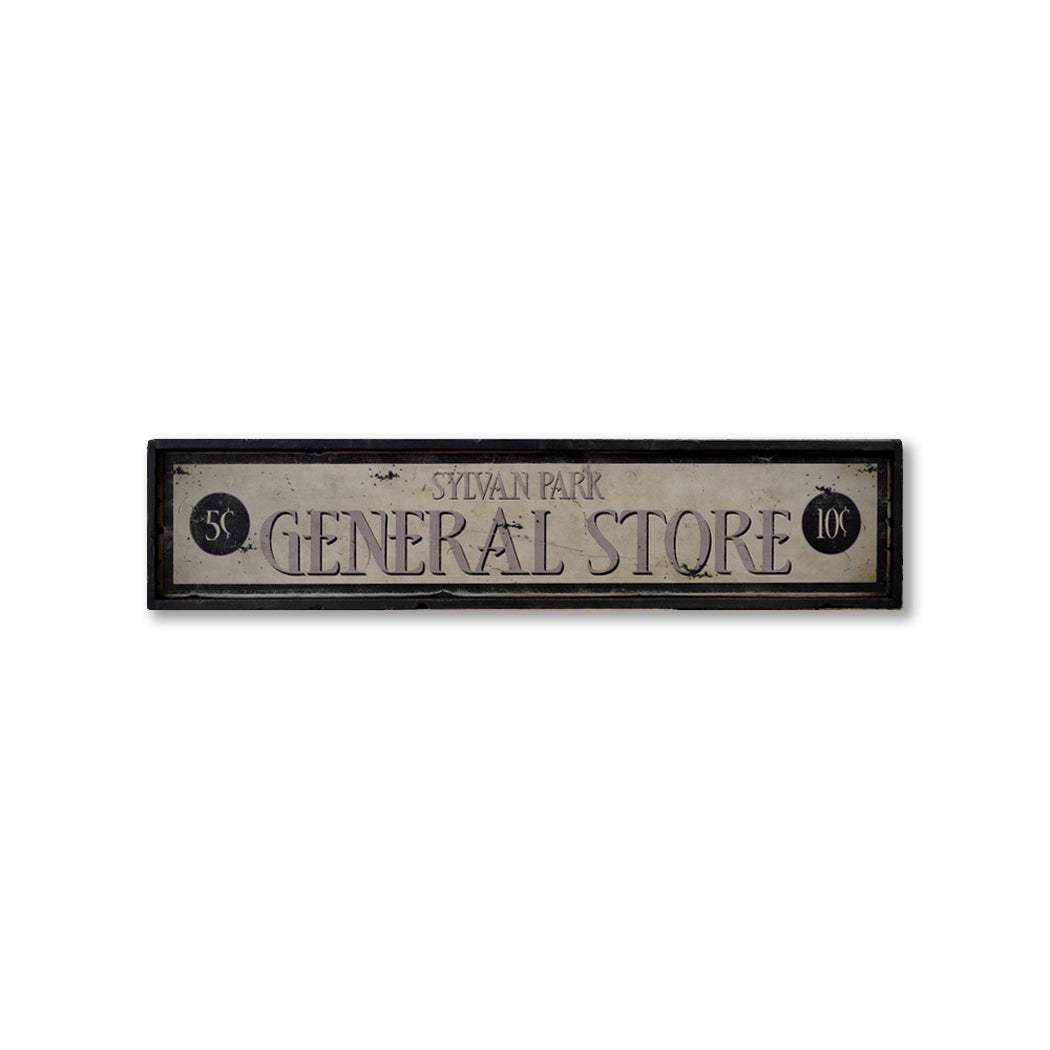 General Store 5 & 10 Rustic Wood Sign