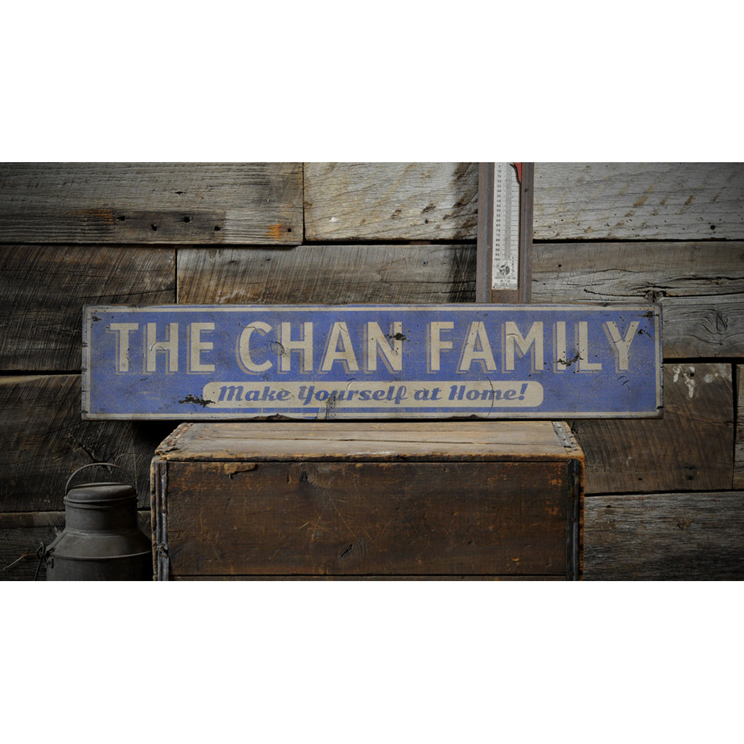 Family Rustic Wood Sign