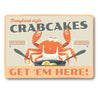 Maryland Style Crab Cakes Get 'Em Here Sign