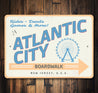 Atlantic City Rides and Games Boardwalk Sign