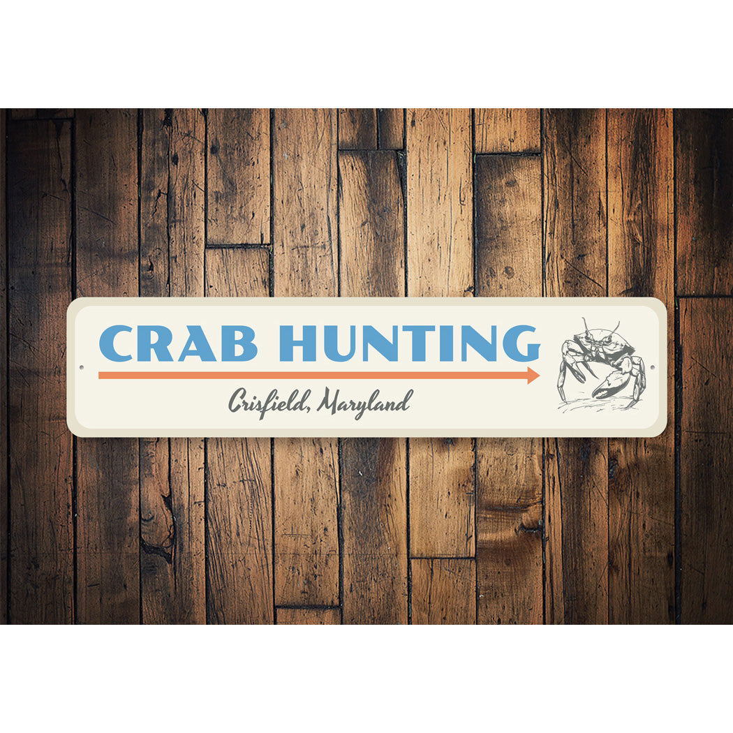 Crab Hunting Maryland Sign