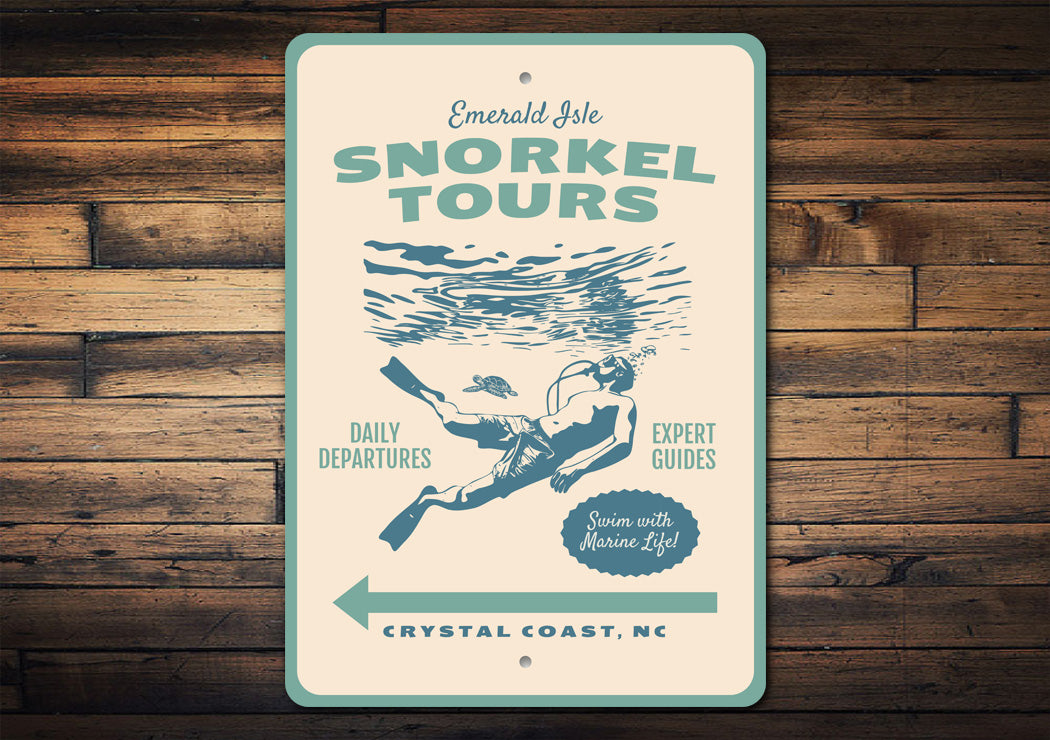 Snorkel Tours Swim With Marine Life Sign