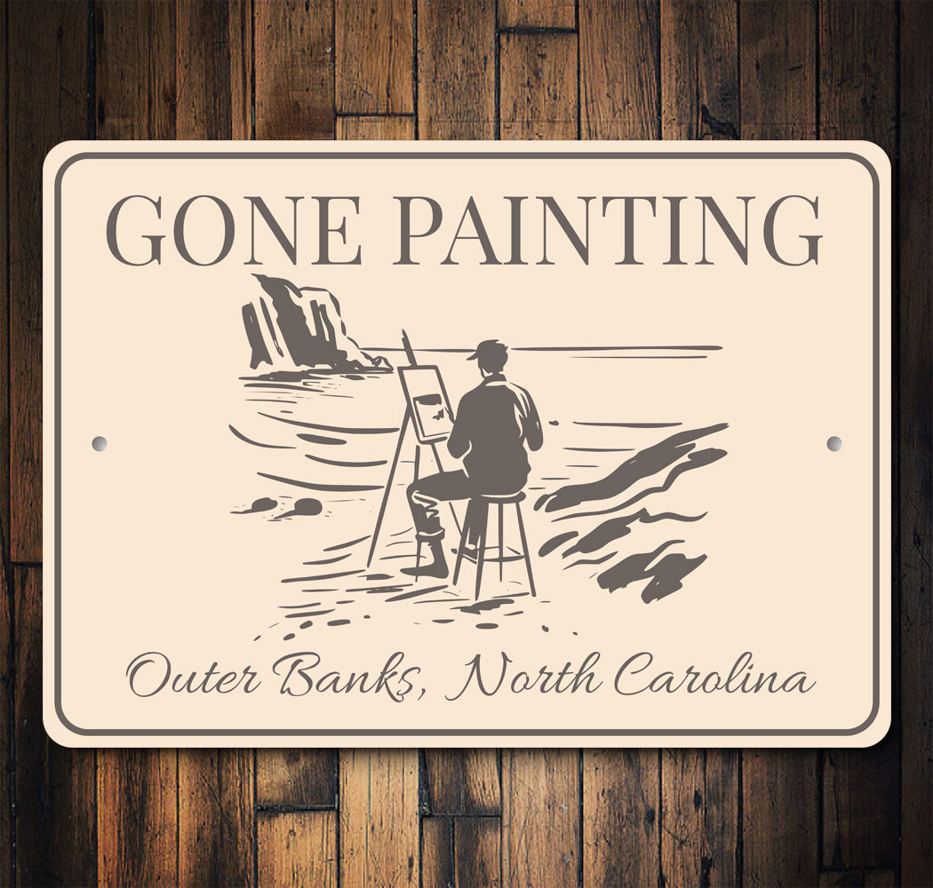 Gone Painting Outer Banks North Carolina Sign