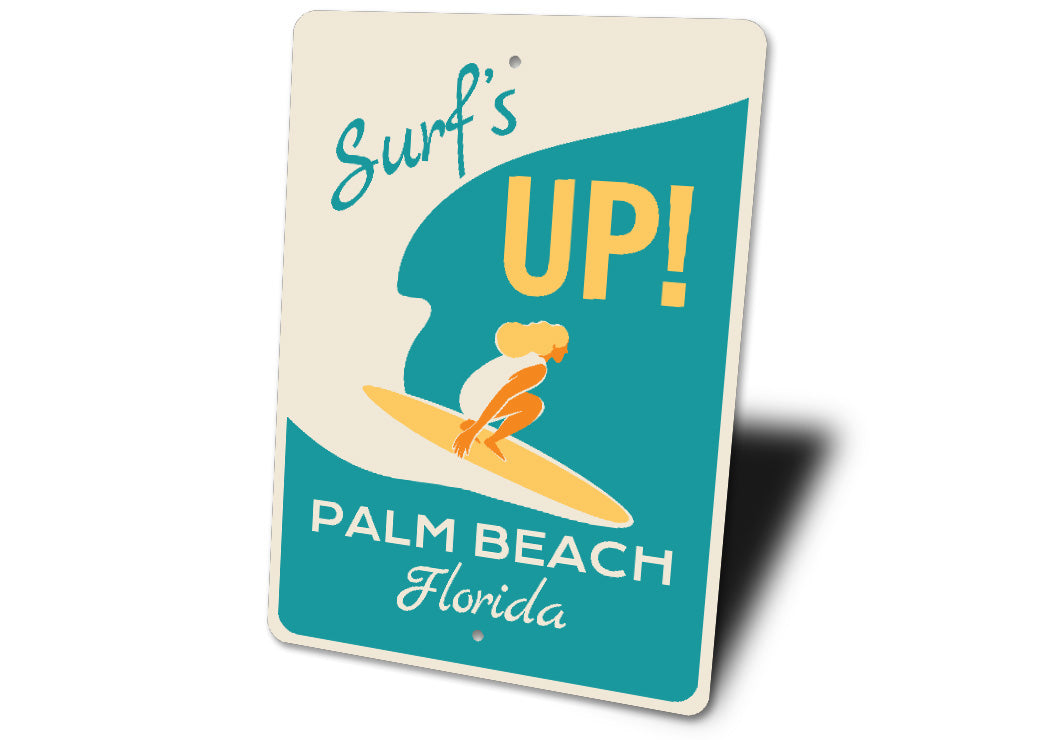 Surfs Up Palm Beach Florida Sign