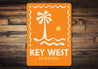 Palm Key West Florida Beach Sign