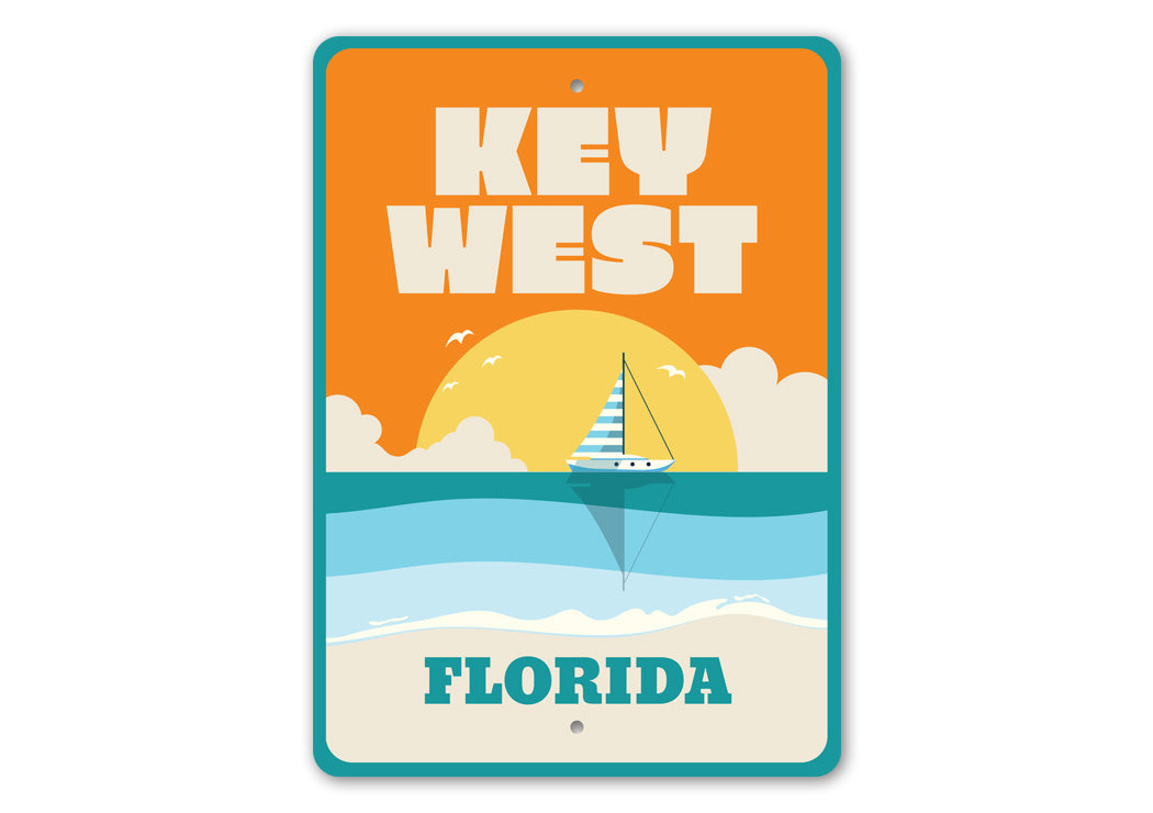 Key West Florida Beach Sunset Sign