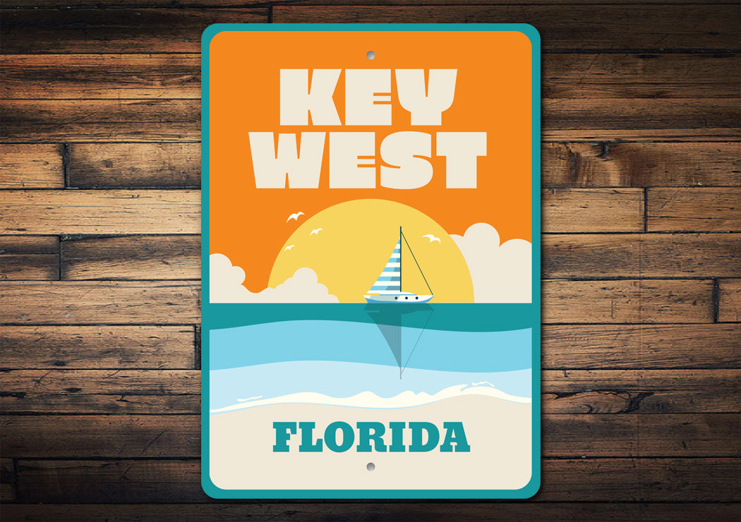 Key West Florida Beach Sunset Sign