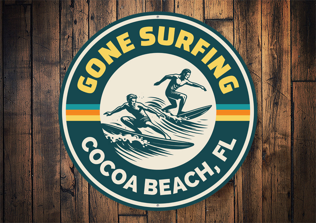 Gone Surfing Cocoa Beach Florida Sign