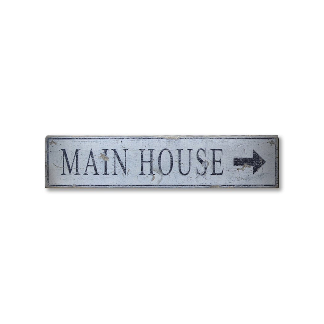 Main Beach House Arrow Rustic Wood Sign