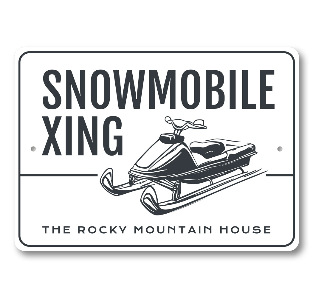 The Rocky Mountain House Snowmobile Xing Sign