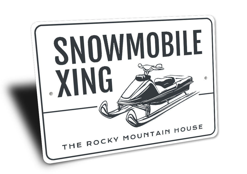 The Rocky Mountain House Snowmobile Xing Sign