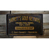 Golfing Proprietor Rustic Wood Sign