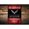 Reserved Corvette Parking Only Metal Decor Sign