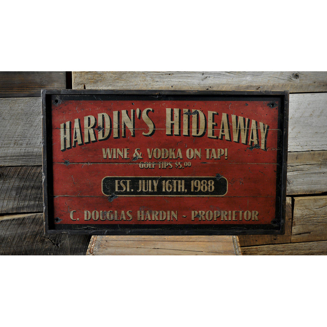 Proprietor Rustic Wood Sign