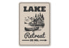 Lake Retreat 25 Mi Sign Cabin Distance Marker
