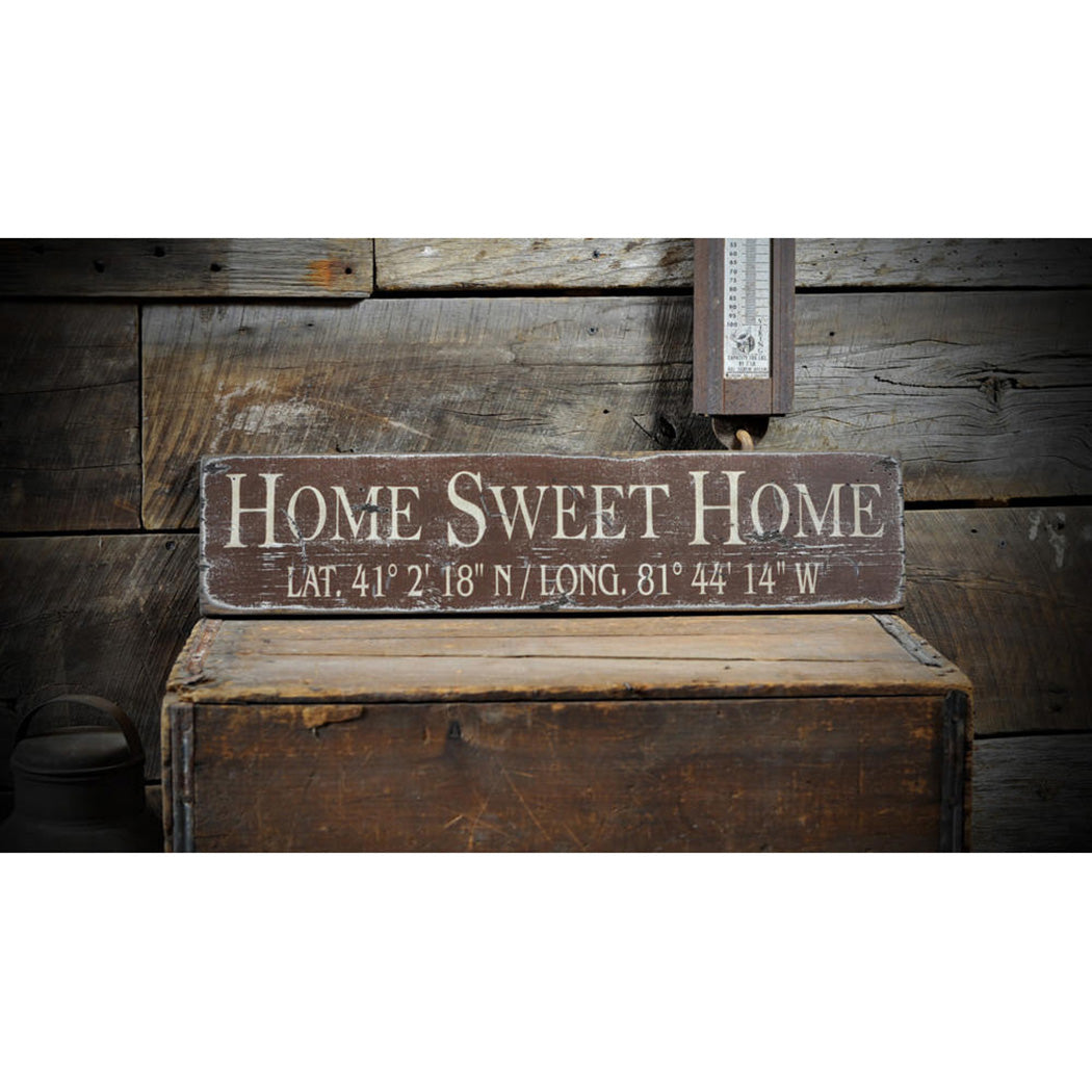 Home Sweet Home Rustic Wood Sign