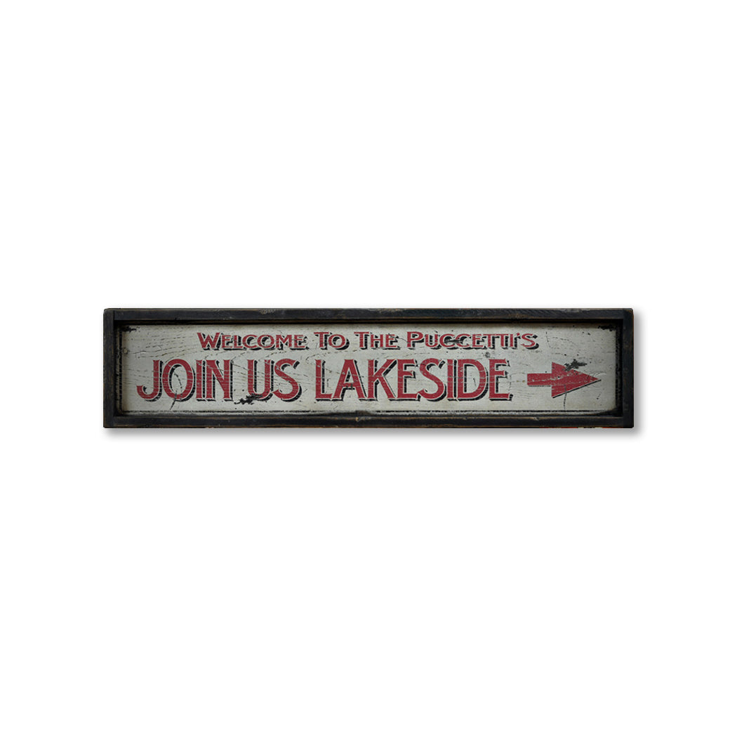 Welcome To Lake House Rustic Wood Sign