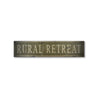 Rural Retreat Rustic Wood Sign