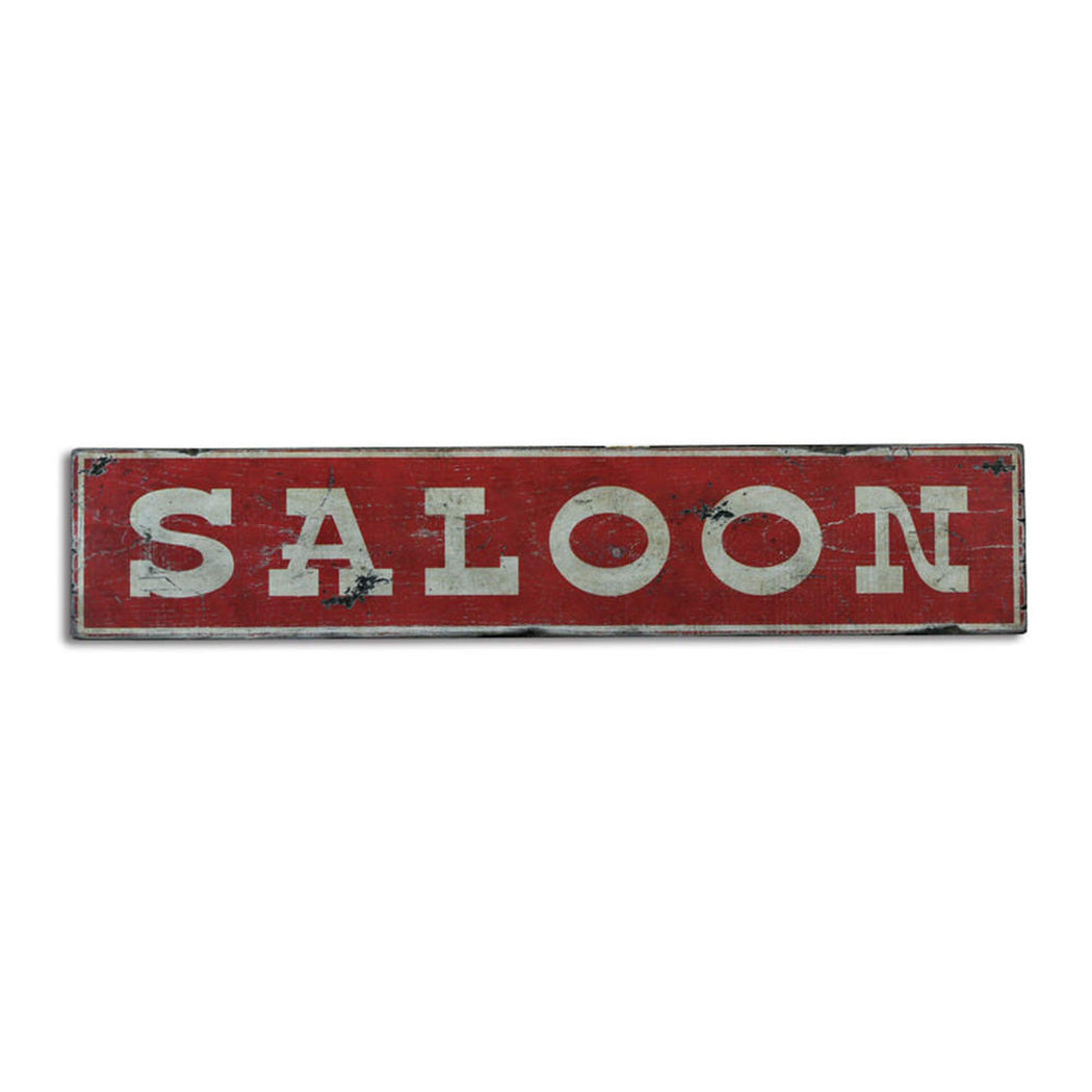 Saloon Rustic Wood Sign