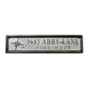 Address Lat & Long Rustic Wood Sign