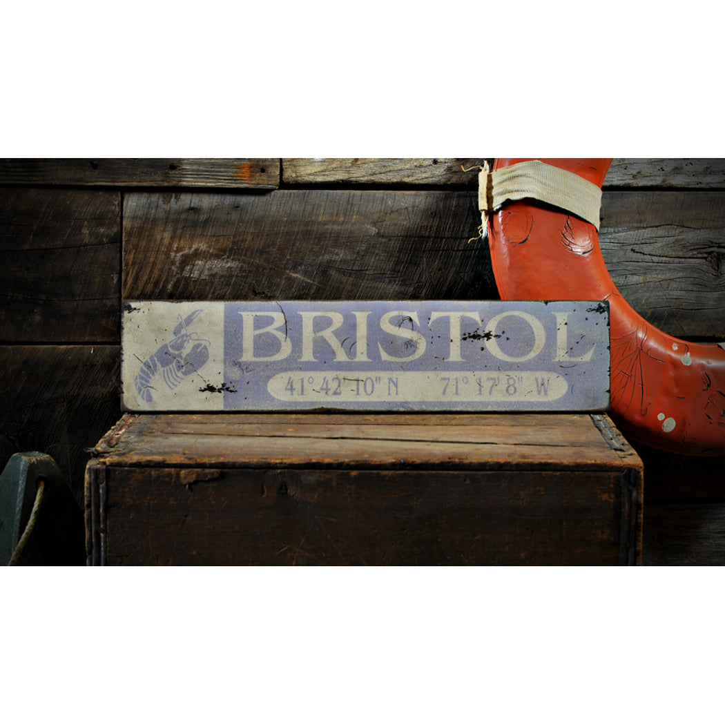 Long City Rustic Wood Sign