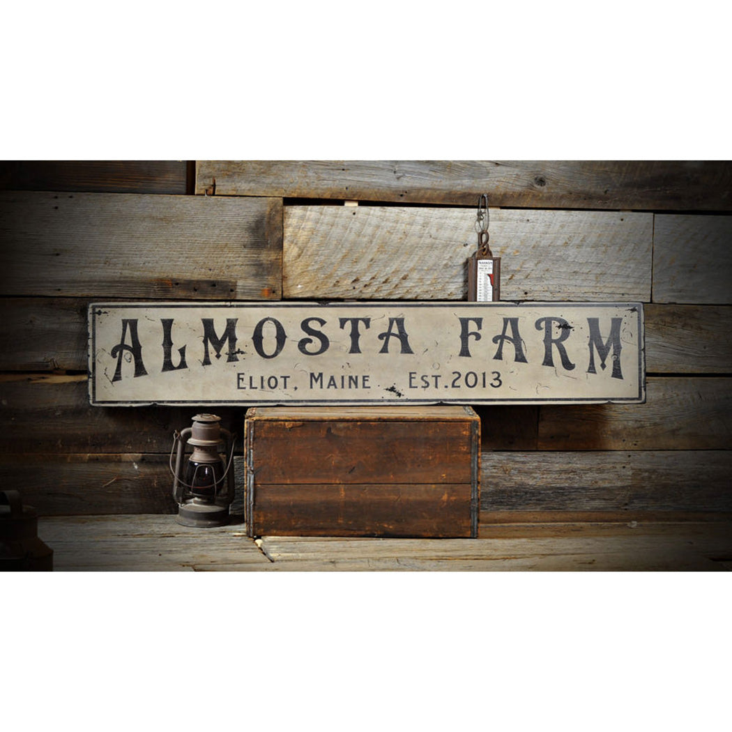 Farm Rustic Wood Sign