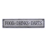 Food Drinks Darts Rustic Wood Sign