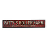 Holler Farm City State Rustic Wood Sign