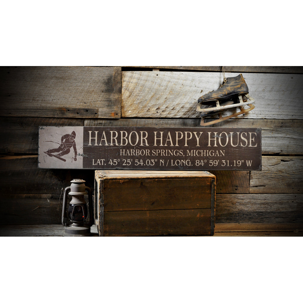 Long Rustic Wood Sign