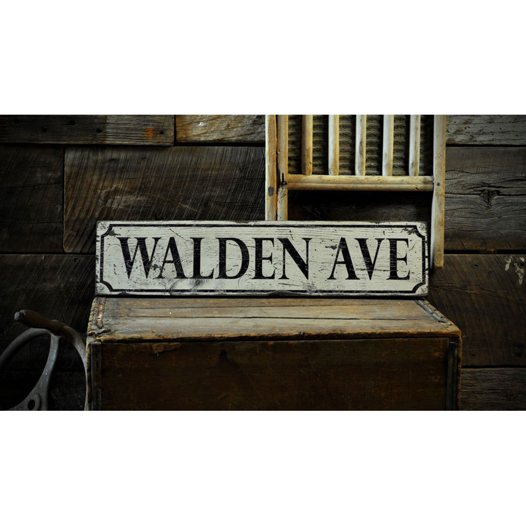 Street Rustic Wood Sign