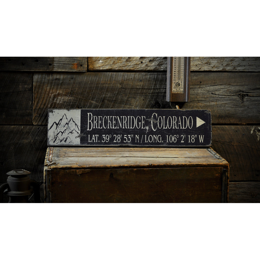 Long Rustic Wood Sign